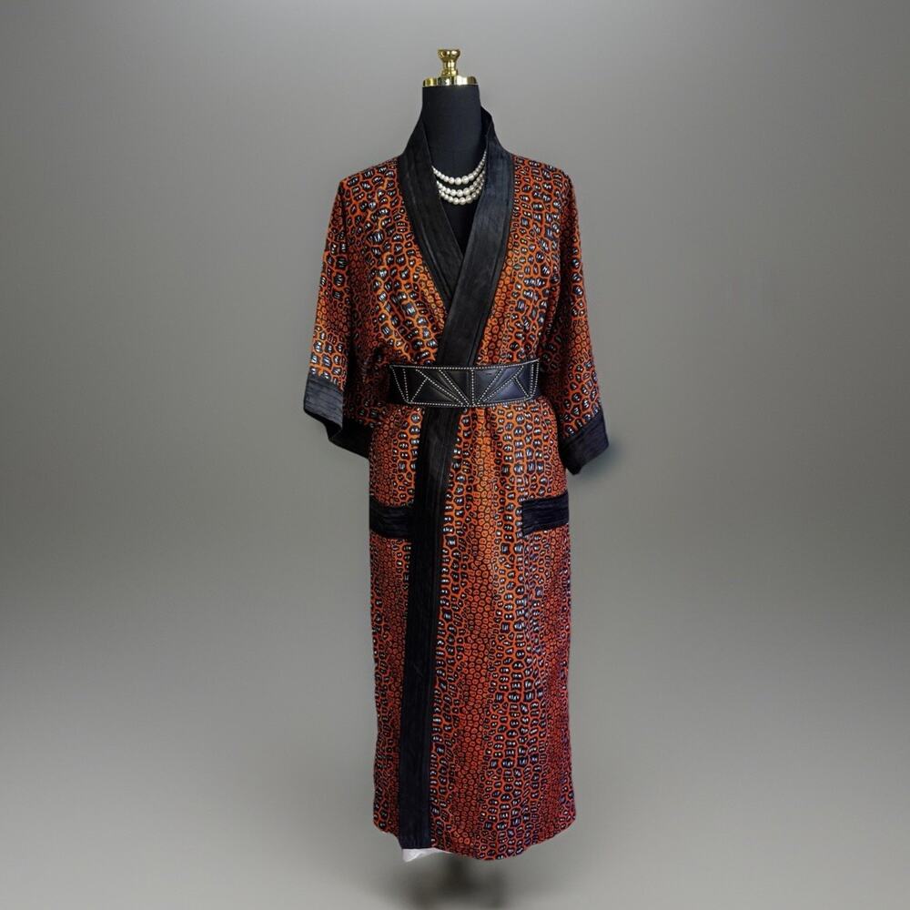 African Print Kimono Style Duster Bold Statement Piece | Boho Vibe | Ungendered - Picture 10 of 16